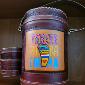 terere pintado a mano repujado